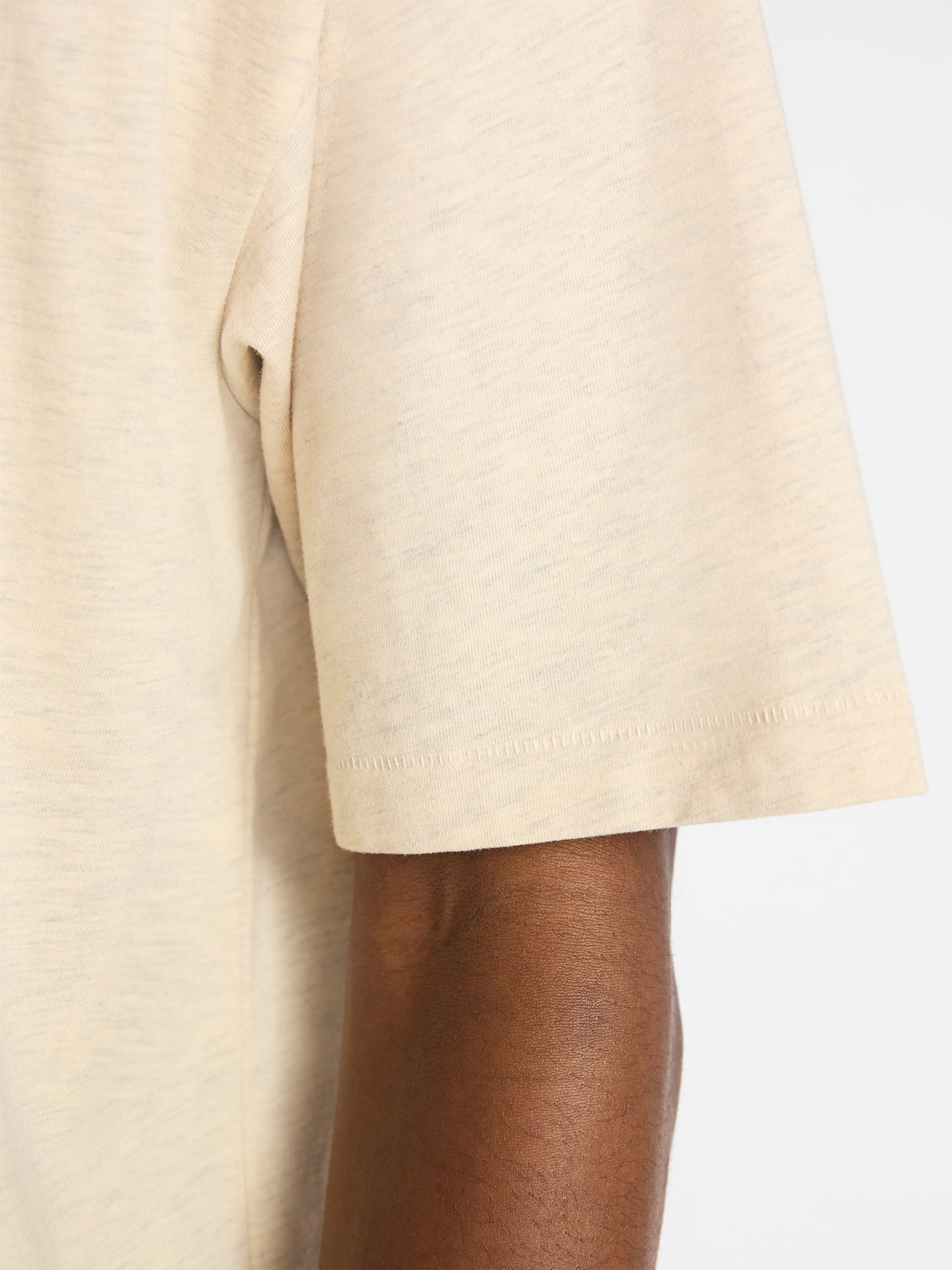 No Boundaries Cotton Oversized Cropped Tee with Short Sleeves, Men's and Big Men's XS-5XL