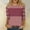 Purple, variant on CLOISE Womens Shirts Fall Trendy Striped Tees Round Neck 3/4 Sleeve Tops Soft Color Block Basic Shirts Elegant Outfits Pink L
