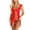 Red, variant on White Womens Intimate Apparel Plus Size Embroidery Pajama See-Through Bowknot Mesh Nightdress