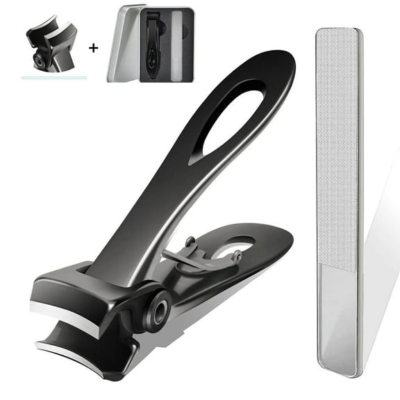 Toenail Clippers for Thick Toenails,Long Handle Wide Jaw Opening Nail Clippers,Nail clippers for Thick Nails for Adult,Seniors 2 Pcs Set