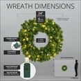 thumbnail image 6 of 24" Red Sleigh Sequoia Fir Commercial-Grade Prelit Christmas Wreath with Warm White LED Lights, 6 of 7