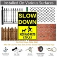 thumbnail image 4 of Slow Down KIDS AND PETS AT PLAY Metal Sign, 8 x 12 Inches Traffic Sign, Black and Yellow Safety Sign, Easy Mounting Outdoor Use, 4 of 6