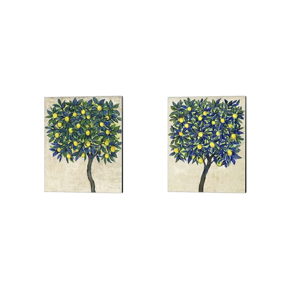 Great Art Now Lemon Tree Composition by Timothy O'Toole 2 Piece Canvas Art Set Each 12"W x 15"H
