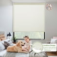 thumbnail image 4 of MiLin No Drill Cellular Shades - Cordless Cellular Blinds No Tools for Indoor Windows Bottom Up Blinds Tension Shades Easy to Install for Home Office (Light Filtering, Creamy, 27 1/2" W X 70" H), 4 of 6