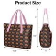 thumbnail image 3 of Tote Bag for Women - Halloween Pumpkin & Bones Pattern Shoulder Bag - Large Utility Work Duffle Bag with Zipper Handbag for Travel, Work, Sprots, 3 of 5