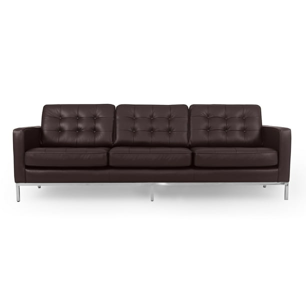 Kardiel Florence Mid Century Modern 89, Top Grain Aniline Leather Sofa