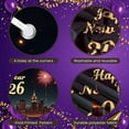 thumbnail image 4 of Fireworks Design Happy New Year Banner City Night View New Year Backdrop Golden Text Dark Background Festive Background for New Year Party 2026 Celebration Indoor Decoration, 4 of 9