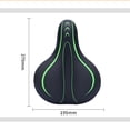 thumbnail image 2 of Kitandove 1Pack Comfortable Bike Seat For Women Padded Cushion Black Green Pu Steel 11.4x7.7x5.1in, 2 of 8