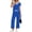 Blue, variant on Two Piece Summer Sets for Women Outfits Lounge Sets Short Sleeve Tops Wide Leg Pants Vacation Travel Outfits