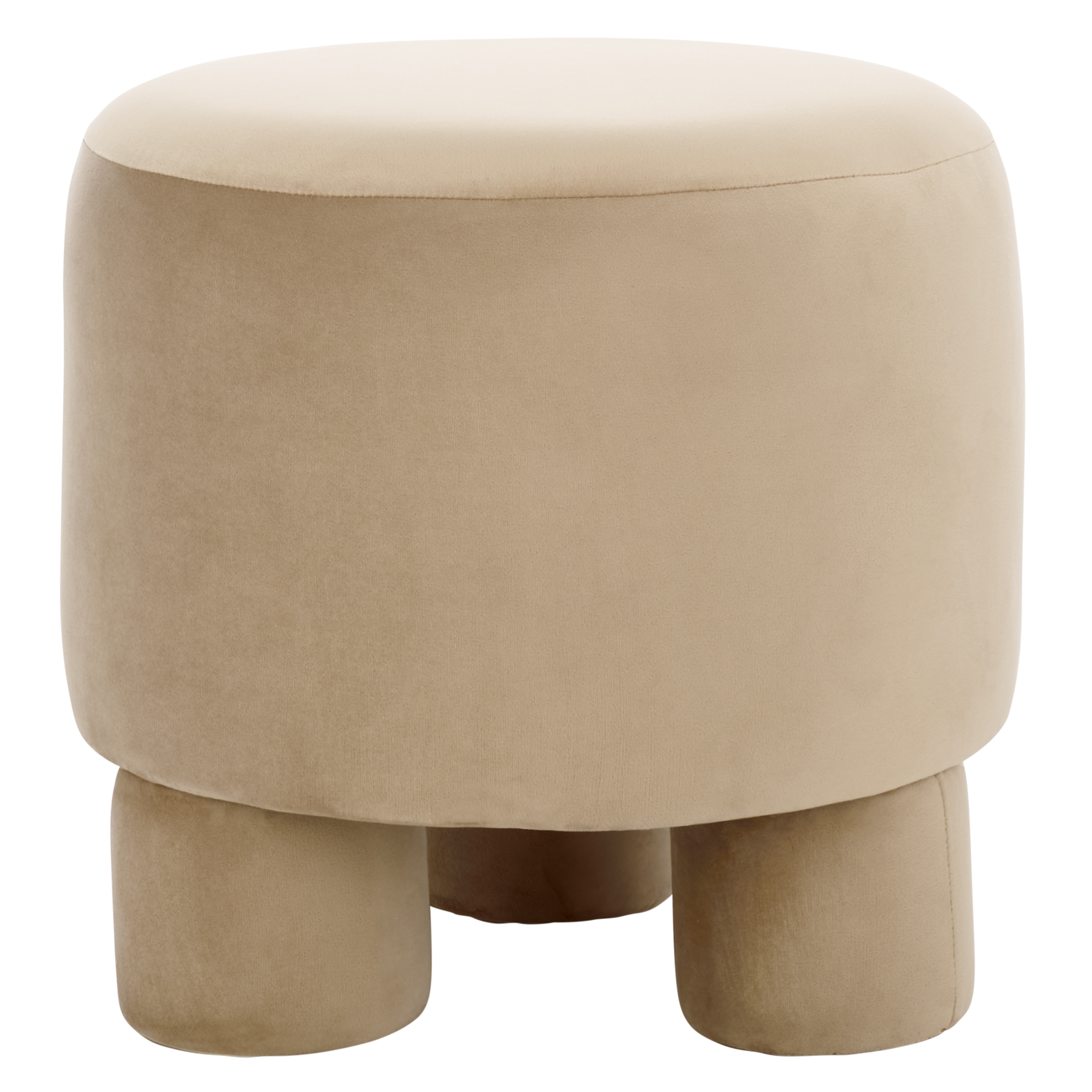 Safavieh Naref Modern Round Ottoman, Tan