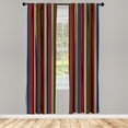 thumbnail image 3 of Ambesonne Cinco de Mayo Curtains, Vertical Lines Design, Pair of 28"x63", Multicolor, 3 of 5