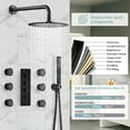 thumbnail image 4 of EVERSTEIN Rain Shower Faucet Set Luxury 12 inch Shower Head Thermostatic CUCP Shower System with 6 Massage Body Jets and Handheld Sprayer, Matte Black, 4 of 18