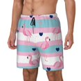 thumbnail image 1 of Balery Flamingo1 Bañador para hombre, shorts de playa de secado rápido con entrepierna y forro de compresión-Small, 1 of 6