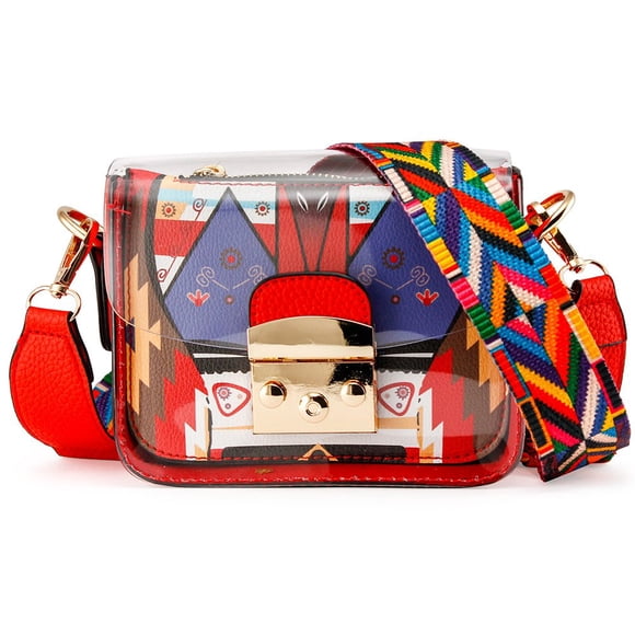 OCT17 Femmes Mini Clair Transparent Sac en Gelée Sac Banane Croix en Plastique Corps Durable Été Sac à Bandoulière