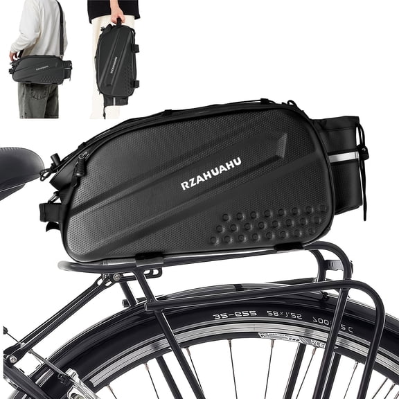Skeri Bike Bags for Bicycle Rear Rack, 10L Hard Shell Bag, Single-shoulder bag for Commuter Travel Outdoor