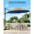 thumbnail image 3 of Kselythan 10FT Outdoor Cantilever Umbrella Patio Umbrella with Base ncluded Market Offset Umbrella Sun Shade Windproof with 360-Degree Rotation for Patio Garden Deck Pool, 3 of 7