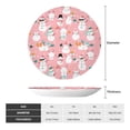 thumbnail image 2 of Yiaed Cute Pink Snowman Cat Print Bone China Decorative Plate Ceramic Dinner Plates Art Crafts with Display Stand-7in, 2 of 6