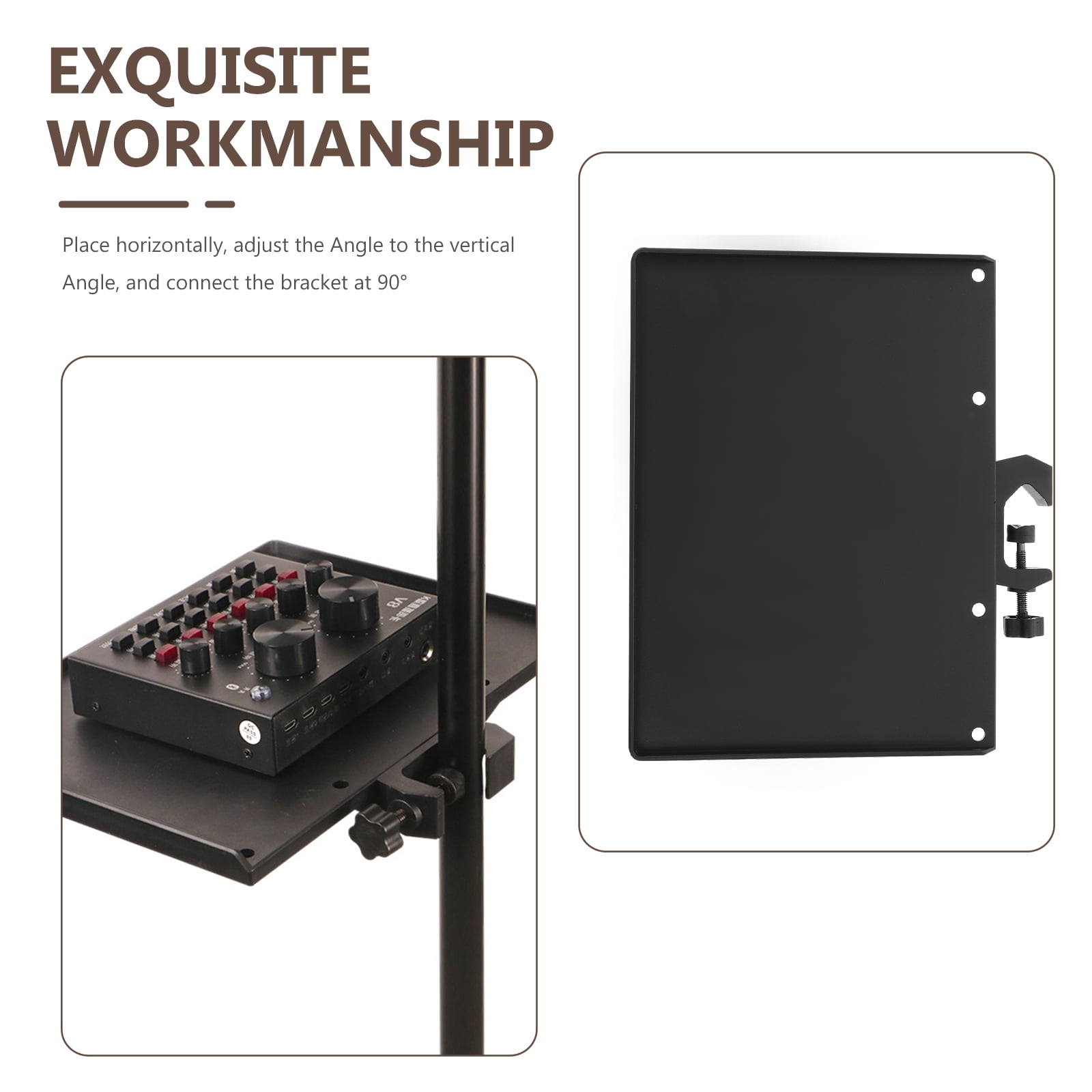 Siliaire 2Set Microphone Stand for Singing and Online Meetings with Sturdy Design