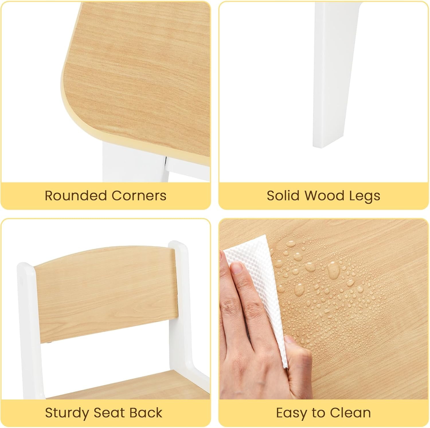 INFANS Kids Table and Chair Set, Toddler Art Craft Play Wood Activity Desk with 2 Chairs 4 Storage Canvas Bins Paper Roll for Writing Drawing, Children Furniture for Daycare Nursery