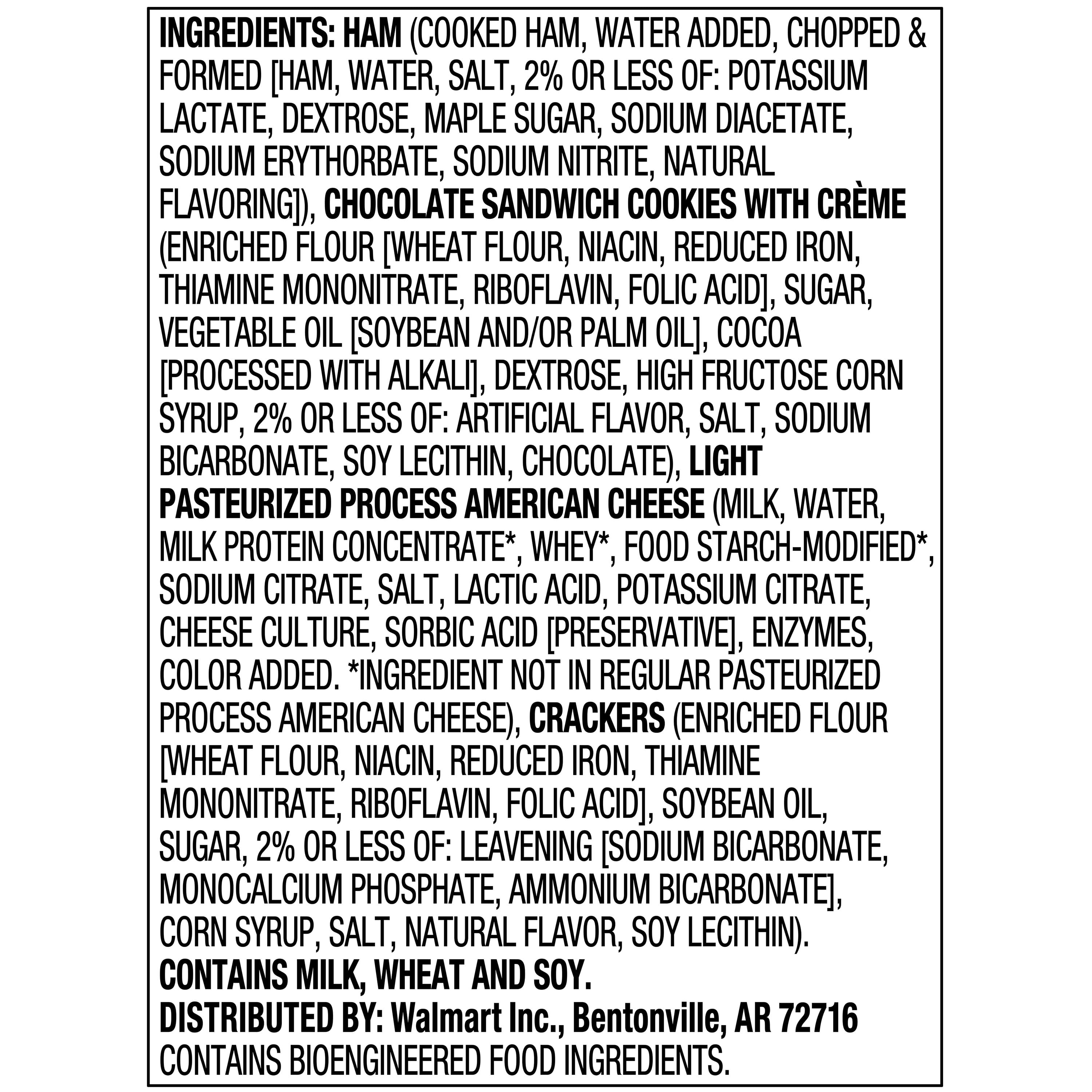 Great Value Ham and Cheese Snack Builders with Cookies, 3.20 oz (Refrigerated)