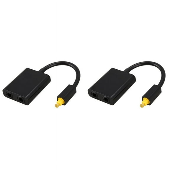 2X Digital SPDIF Optical Audio Splitter 2 Way Toslink Adapter 1 Input Output Cable Hub