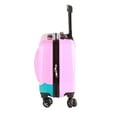 thumbnail image 4 of Equipaje para niños con rotación de 360 grados, maleta con ruedas unisex, maleta para niños pequeños con bolsa con compartimentos para viaje, pollito rosa de 18 pulgadas, 4 of 13
