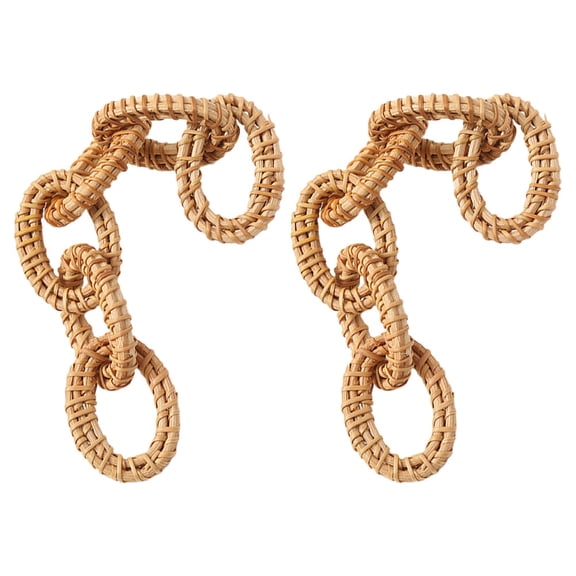 GAXIRE Handmade Rattan Decoration Khaki 2Pcs