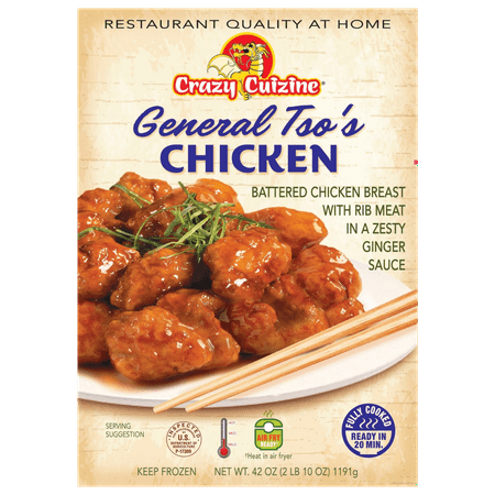 Crazy Cuizine General Tso's Chicken - 22 oz Packaged Meal with Battered Chicken in Ginger Sauce