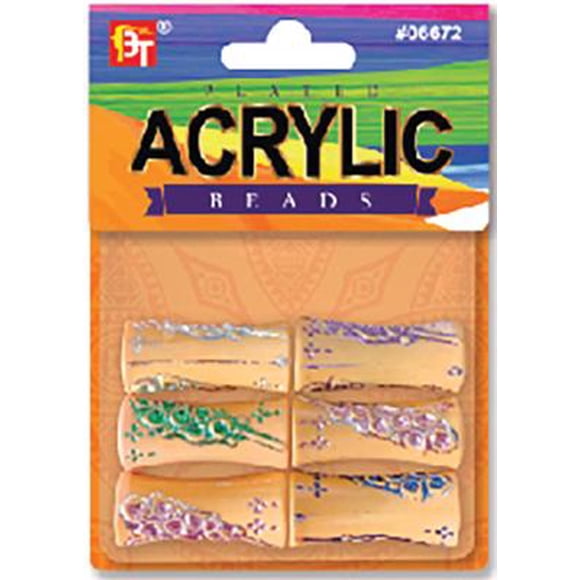 BT Hair Beads Plated Acrylic