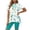 01 Sky Blue, variant on Workout 2 Piece Sets for Women Split Side Graphic Tee Shirt Tops with Shorts Summer Lounge Vacation Travel Outfits