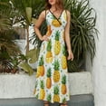 thumbnail image 4 of Lunarable Pineapple Art Sleeveless Dress Women's Summer Suit Dresses for Women 2025 Luxury Party Dress, 4 of 7