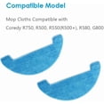 thumbnail image 6 of 10Pcs Wiping Pads Mop Cloths for Coredy R500 R550 R750 Dry Robot Vacuum Cleaner Replacement Parts, 6 of 7