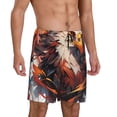 thumbnail image 2 of Fotbe Colorful Abstract Eagle Pajama Shorts for Men, Men's Pajama Bottoms, Sleepwear,Short Pajama Pants-Small, 2 of 9