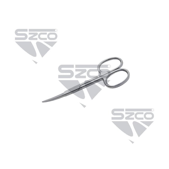 SZCO 3.5" Curved Cuticle Scissors Professional Stainless Steel, Cuticle Cutter Small Scissors for Women