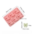thumbnail image 2 of Molde de silicona con 6 cavidades en forma de lazo, apto para uso alimentario, para repostería francesa y pasteles, 2 of 4