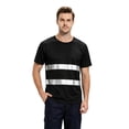 thumbnail image 2 of TOMVIGX Men Reflective Quick Dry T Shirt Night Running Cycling High Visibility Safety Workwear Black L, 2 of 6