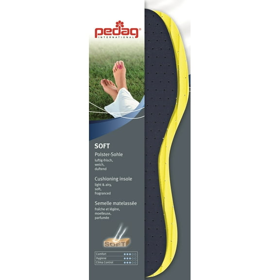 pedag SOFT Fabric Top Latex Foam Washable Soft Insole, Size L8, One Pair