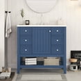 thumbnail image 2 of 36" Freestanding Blue Bathroom Vanity with Sink, 2 of 16