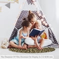thumbnail image 4 of Large Round Floor Mat Round Rugs Leopard Vector Carpet Non-Slip Soft Yoga Kid's Play Pet Floor Mat for Bedroom Study Room Living Room Kitchen, 3.3-Feet, 4 of 7