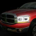 thumbnail image 6 of DNA Motoring For 06-09 Dodge Ram LED DRL Sequential Signal Projector Headlight Lamps Pair Chrome/Amber, 6 of 10