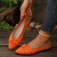thumbnail image 5 of Women’s Wide Fit Breathable Knit Flats Slip On Shoes, Comfortable Low Heel Bow Detail Work Shoes, Lightweight Stretchy Loafers for Office Casual Daily Wear, 5 of 7