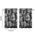 thumbnail image 4 of Vintage Kitchen Food Cooking Chef Tier Cafe Curtains for Bathroom Living RV Rod Pocket Window Drapes 36 Inch 2 Panels Set 28"x36" 2 Panels Window Treatment Tiers, 4 of 4
