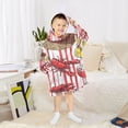 thumbnail image 6 of FORMRS Wearable Blanket Hoodie with Sleeves for Kids Cozy Flannel Sweatshirt, Red Lobster, 6 of 7