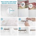 thumbnail image 3 of No Hook Shower Curtain with Built-in Rings - Red Brown Plaid Washable Waterproof Fabric Bathroom Curtains for Hotel,Rentals, 60 X 72 Inch Long , Country Farmhouse Checkered, 3 of 9