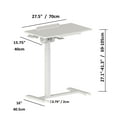 thumbnail image 5 of Uplite Bureau Mobile à Hauteur Réglable – Table Assise-Debout Inclinable au-Dessus du Lit avec Roulettes - Blanc, 5 of 5