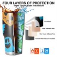 thumbnail image 7 of 30oz Halloween Colorful Spooky Elements Tumblers Stainless Steel Tumbler with Lid and Straw,Vacuum Insulated Double Wall Travel Tumbler Cups Mug with Cleaning Brush for Coffee,Tea, 7 of 7