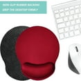 thumbnail image 4 of LAMIRO Mouse Pad with Wrist Support, Ergonomic Mouse Pad with Memory Foam Wrist Rest Cushion, Non-Slip Rubber Base Gaming Mice Pad for Home Office Computer Laptop, Red, 4 of 4