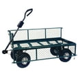 thumbnail image 2 of Precision 600 Pound Capacity Drop Side Garden Nursery Yard Cart Wagon, Green, 2 of 3