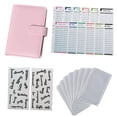 thumbnail image 2 of PU Leather Notebook Binder A6 Loose Leaf Paper for Budget Planner Pink, 2 of 3