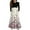 #A06-Beige, variant on Girls Maxi Dresses Casual Patchwork Ruffle Long Sleeve Maxi Dress Vintage Floral Print Crew Neck Sundresses Beach Tiered Dresses with Pockets,11-12 Years Pink